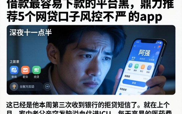 借款最容易下款的平台黑，鼎力推荐5个网贷口子风控不严的app
