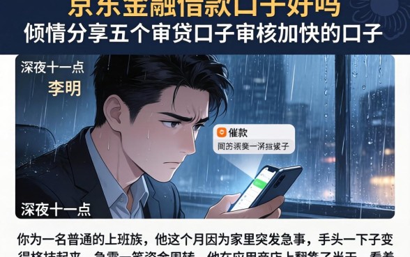 京东金融借款口子好吗，倾情分享五个审贷口子审核加快的口子