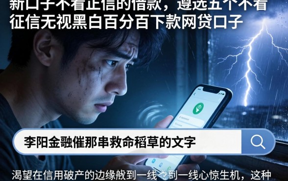 新口子不看正信的借款，遴选五个不看征信无视黑白百分百下款网贷口子