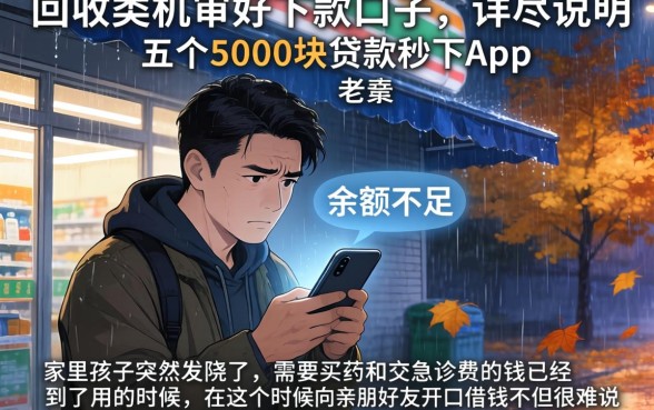 回收类机审好下款的口子，详尽说明五个5000块贷款秒下app