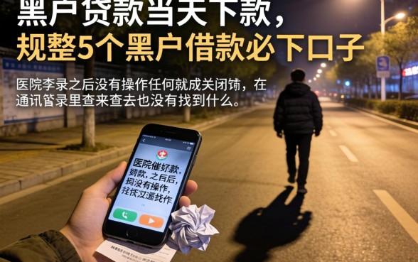 黑户贷款当天下款，规整5个黑户借款必下口子