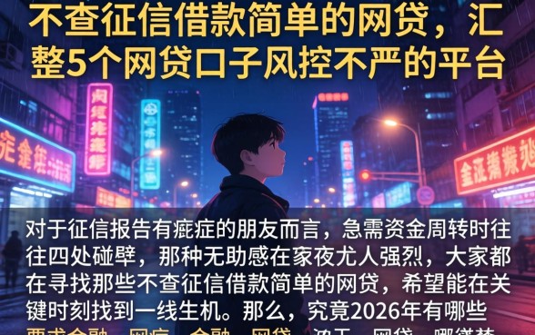 不查征信借款简单的网贷，汇整5个网贷口子风控不严的平台