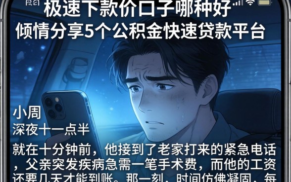 极速下款的口子哪种好，倾情分享5个公积金快速贷款平台