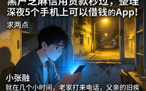 黑户芝麻信用贷款秒过，整理5个手机上可以借钱的app