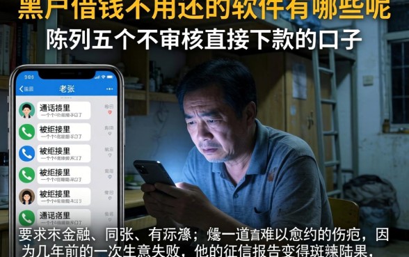 黑户借钱不用还的软件有哪些呢，陈列五个不审核直接下款的口子
