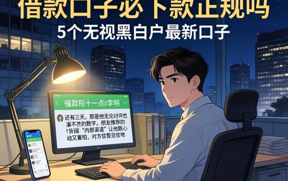 借款口子必下款正规吗，详细阐述5个无视黑白户最新口子