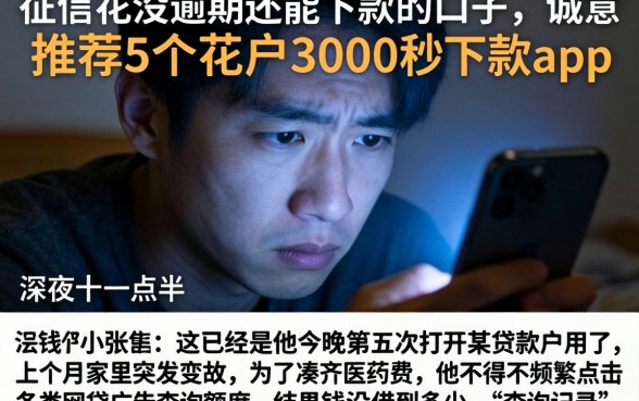 征信花没逾期还能下款的口子，诚意推荐5个花户3000秒下款app