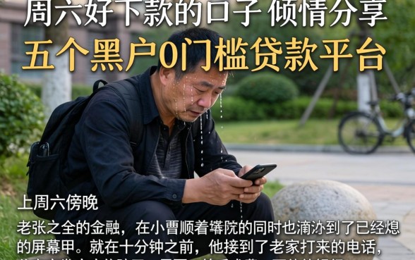 周六好下款的口子，倾情分享五个黑户0门槛贷款平台