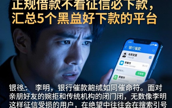 正规借款不看征信必下款，汇总5个黑户好下款的平台