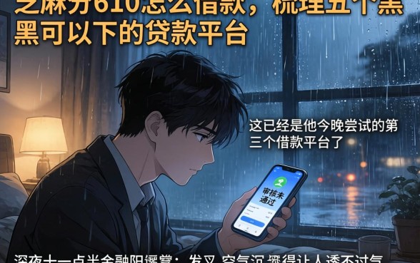芝麻分610怎么借款,梳理五个黑户可以下的贷款平台