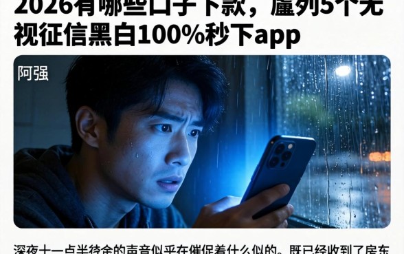 2026有哪些口子下款，胪列5个无视征信黑白100%秒下app