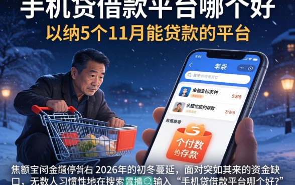 手机贷借款平台哪个好，归纳5个11月能贷款的平台