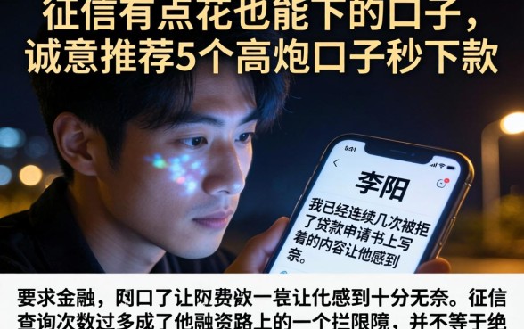 征信有点花也能下的口子，诚意推荐5个高炮口子秒下款