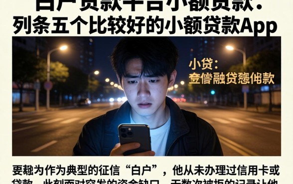 白户贷款平台小额贷款，条列五个比较好的小额贷款app