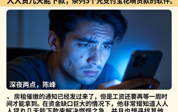 人人贷几天能下款，条列5个凭支付宝花呗贷款的软件