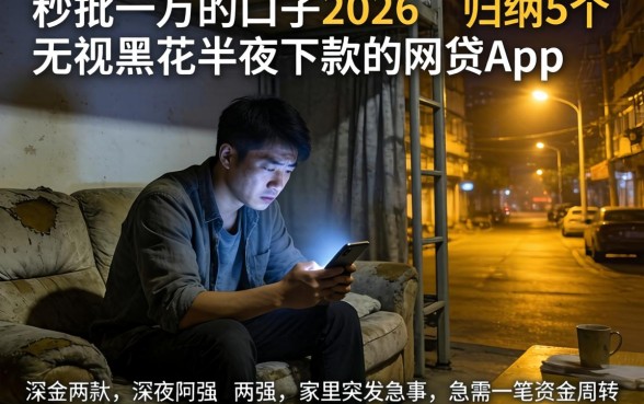 秒批一万的口子2026，归纳5个无视黑花半夜下款的网贷app