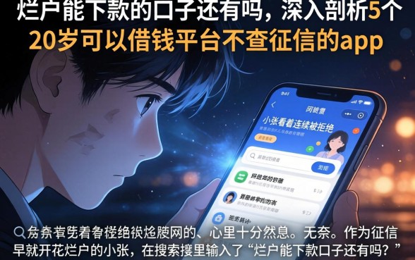 烂户能下款的口子还有吗，深入剖析5个20岁可以借钱平台不查征信的app