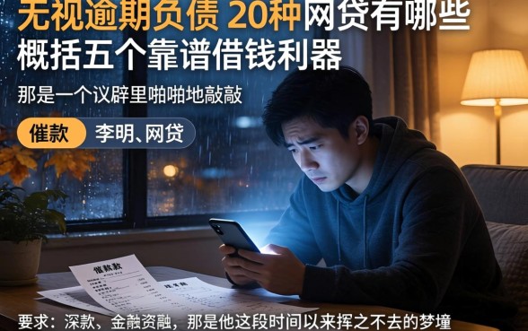 无视逾期负债的20种网贷有哪些，概括五个靠谱借钱利器