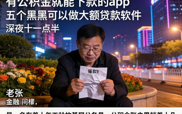 有公积金就能下款的app，概括五个黑户可以做大额贷款软件