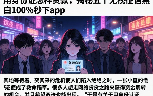 用身份证怎样贷款，揭秘五个无视征信黑白100%秒下app