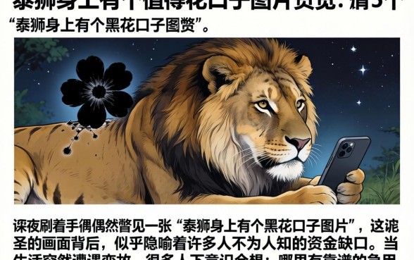 泰狮身上有个黑花口子图片，概览5个值得信赖的借贷app
