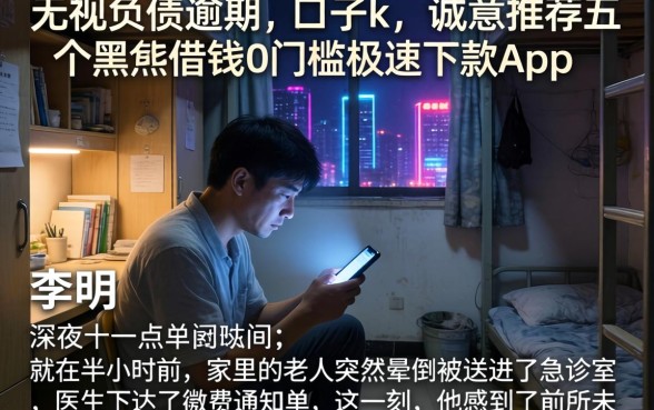 无视负债逾期的口子k，诚意推荐五个黑户借钱0门槛极速下款app