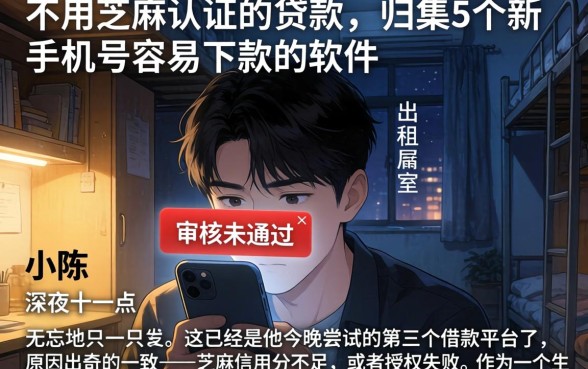 不用芝麻认证的贷款，归集5个新手机号容易下款的软件