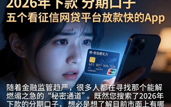 2026年下款的分期口子，概括五个不看征信网贷平台放款快的app