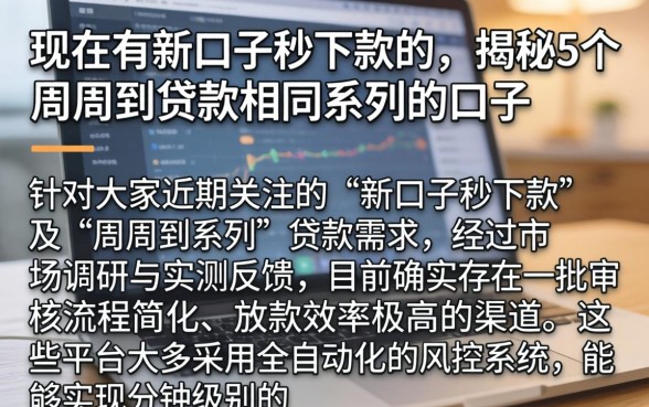 现在有新口子秒下款的，揭秘5个周周到贷款相同系列的口子