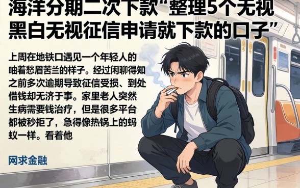 海洋分期二次下款，整理5个无视黑白无视征信申请就下款的口子