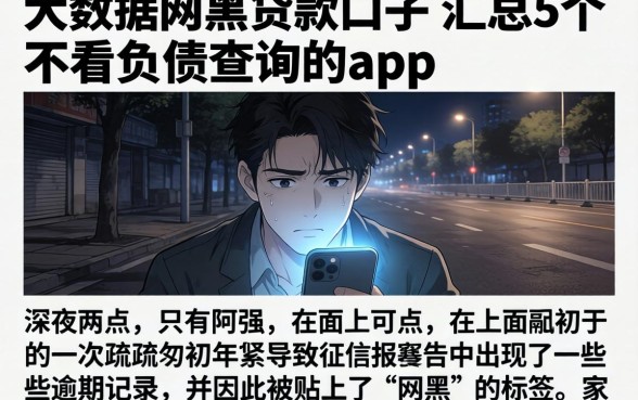 大数据网黑贷款口子，汇总5个不看负债查询的app