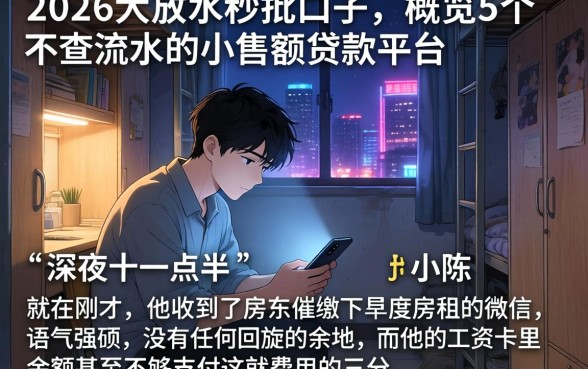 2026大放水秒批口子，概览5个不查流水的小额度贷款平台