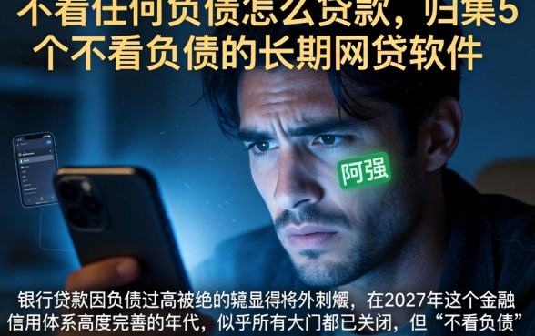 不看任何负债怎么贷款，归集5个不看负债的长期网贷软件