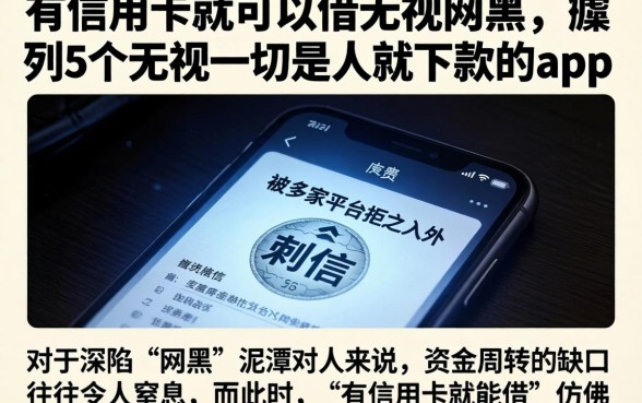 有信用卡就可以借无视网黑，胪列5个无视一切是人就下款的app