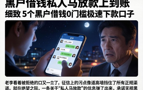 黑户借钱私人马放款上到账，细致阐述5个黑户借钱0门槛极速下款口子