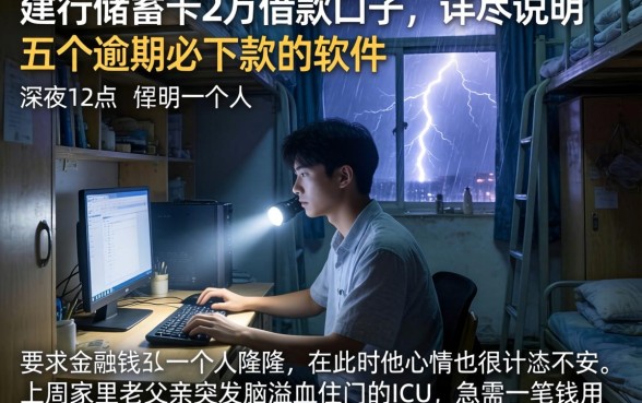 建行储蓄卡2万借款口子，详尽说明五个逾期必下款的软件