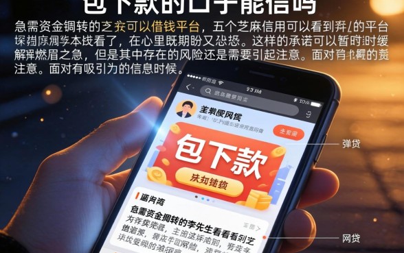 包下款的口子能信吗，细致阐述五个芝麻信用可以借钱的平台