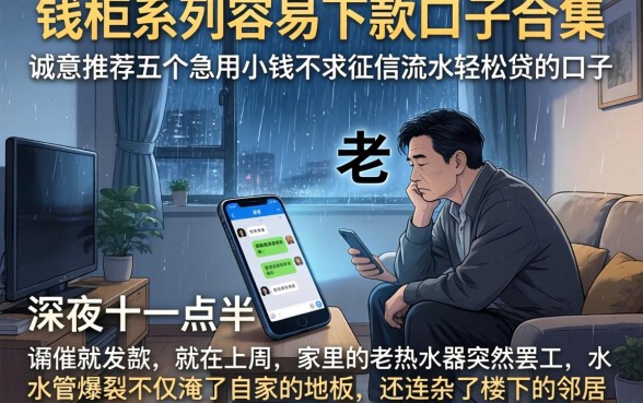 钱柜系列容易下款口子合集，诚意推荐五个急用小钱不求征信流水轻松贷的口子