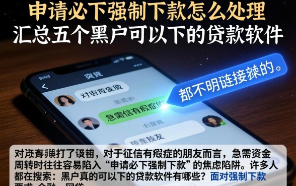 申请必下强制下款怎么处理，汇总五个黑户可以下的贷款软件