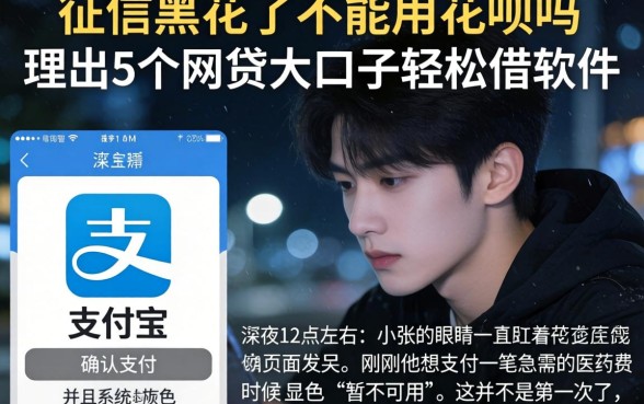 征信黑花了不能用花呗吗，理出5个网贷大口子轻松借软件