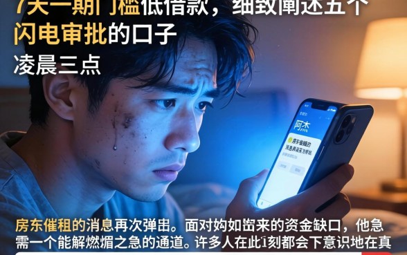 7天一期门槛低借款，细致阐述五个闪电审批的口子