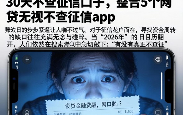 30天不查征信的口子，整合5个网贷无视不查征信app