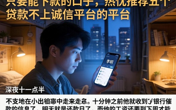 只要能下款的口子，热忱推荐五个贷款不上诚信平台的平台