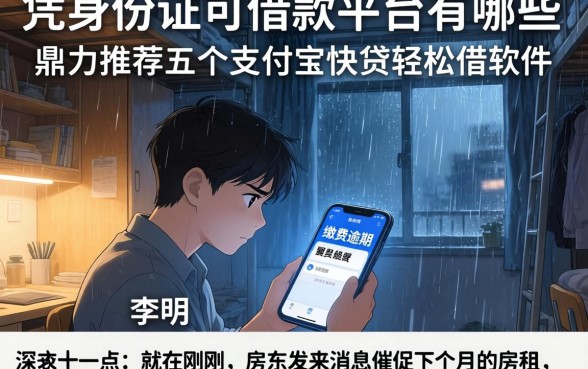凭身份证可借款的平台有哪些，鼎力推荐五个支付宝快贷轻松借软件