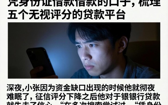 凭身份证借款借款的口子，梳理五个无视评分的贷款平台