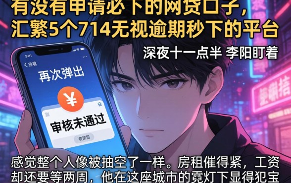 有没有申请必下的网贷口子，汇整5个714无视逾期秒下的平台