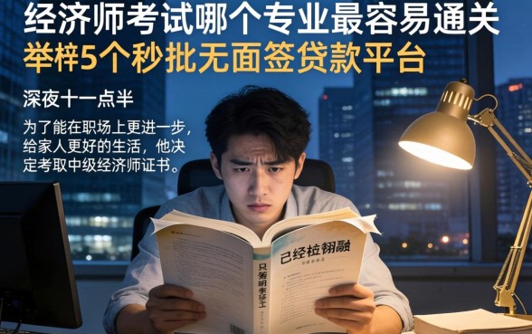 经济师考试哪个专业最容易通关，枚举5个秒批无面签贷款平台