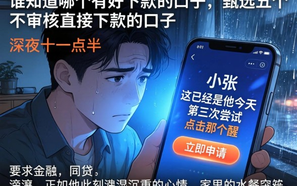 谁知道哪个有好下款的口子，甄选五个不审核直接下款的口子