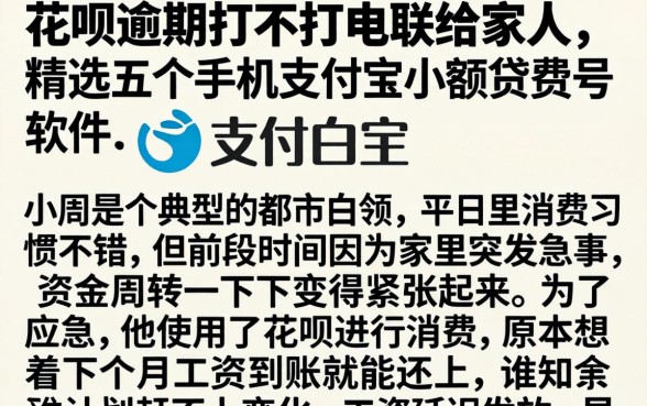 花呗逾期打不打电联给家人，精选五个手机支付宝小额贷款的软件