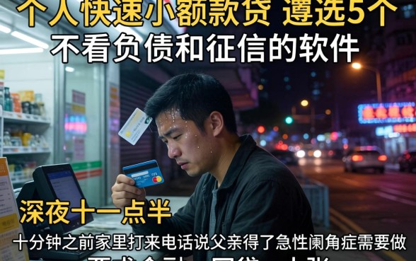 个人快速小额款贷，遴选5个不看负债和征信的软件